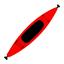Icon of a red single kayak paddle