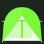 Icon of a green dome tent